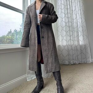 Maxi Plaid Coat
